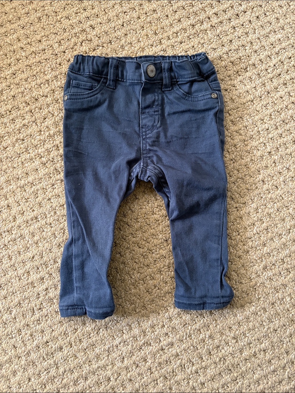 H&M Navy Cotton Chino Pants Infant Size 6 Months